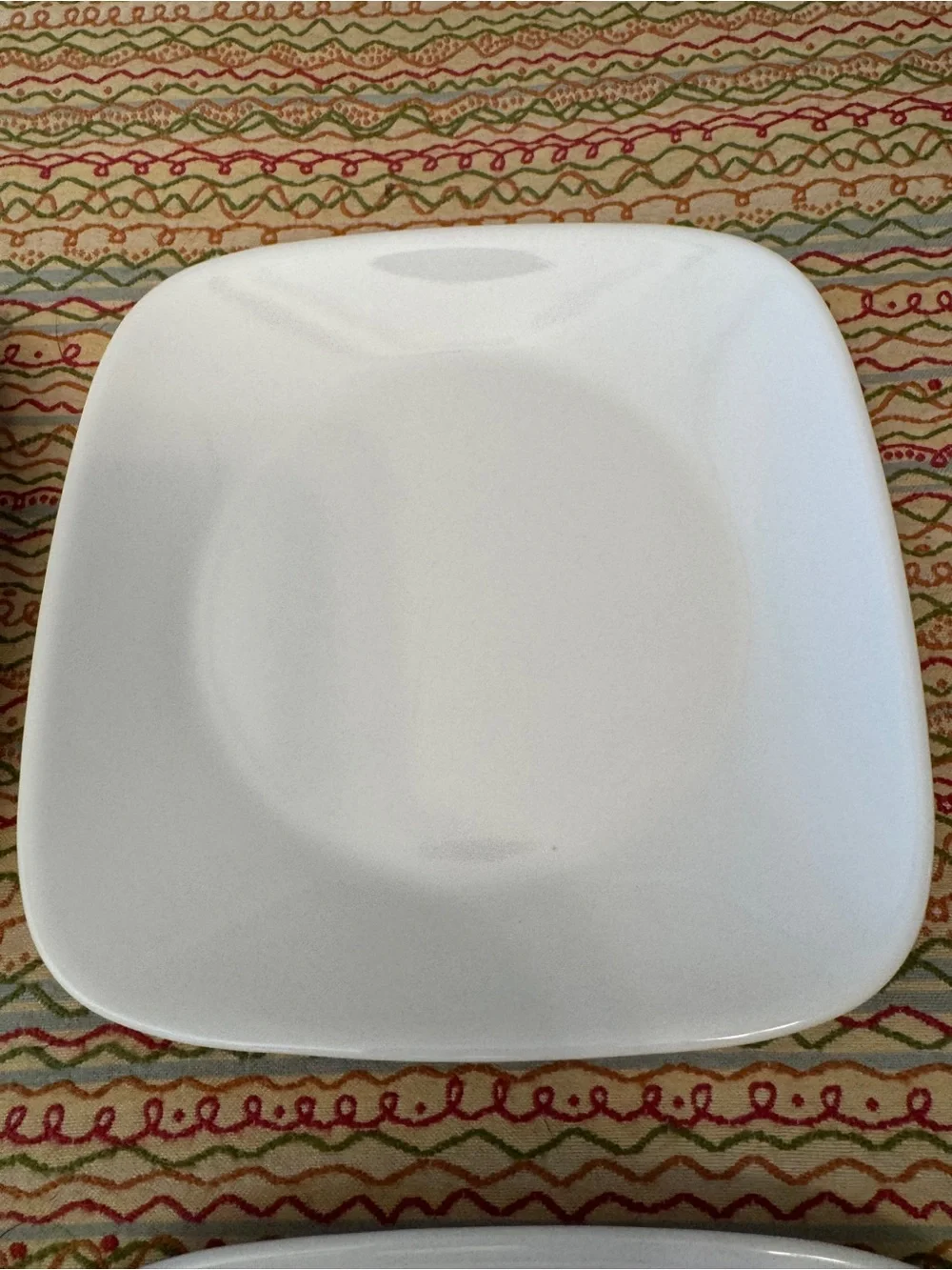 ✨ Vintage Corelle Pure White 6.5” Square Appetizer Plates - Set of 4